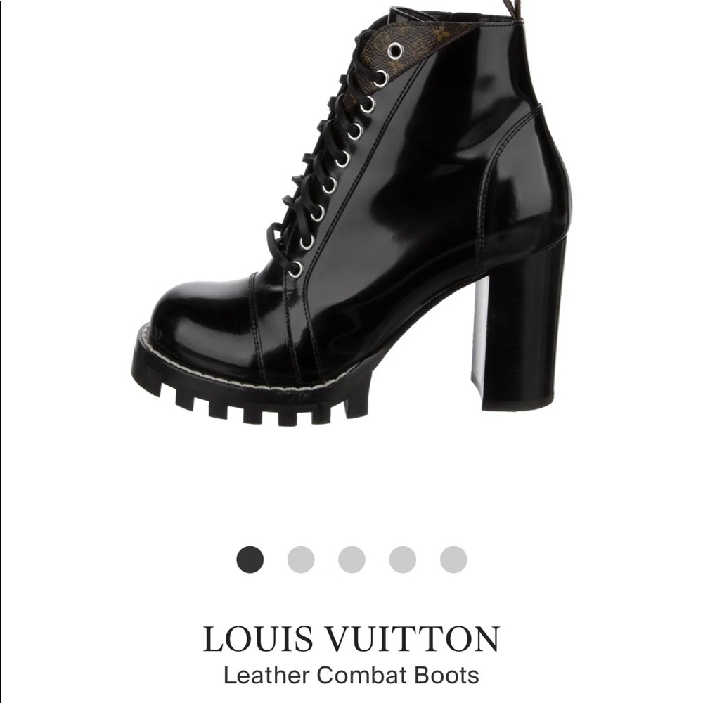 LV LEATHER COMBAT BOOTS (They were stolen.)